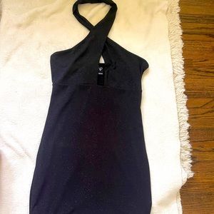 Windsor black bodycon keyhole dress
